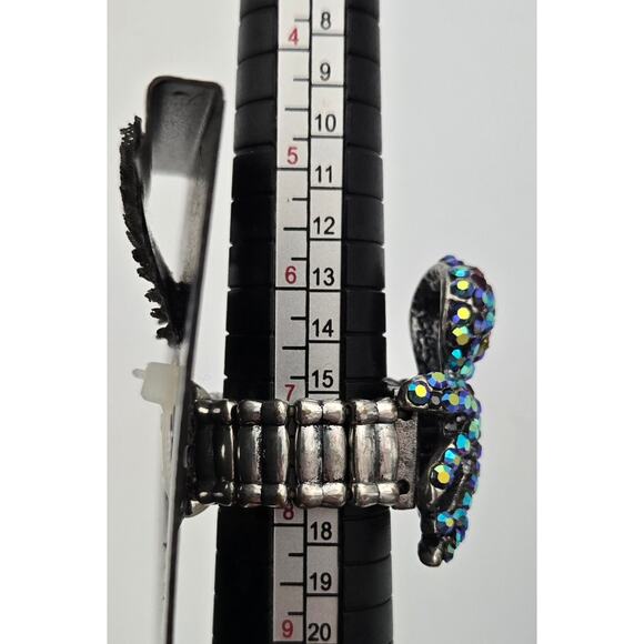 Tanya Creations Rhinestone Octopus Ring with Silver Tone Stretchy Band - Picture 8 of 8